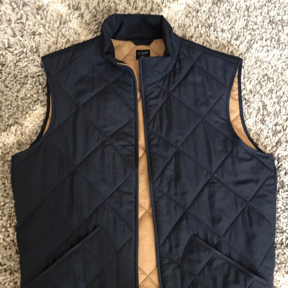 J.Crew Blue quilted Vest